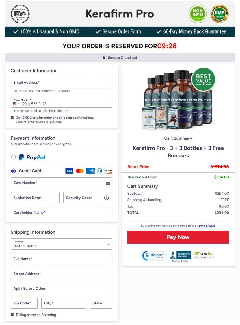 Kerafirm Pro Check Out